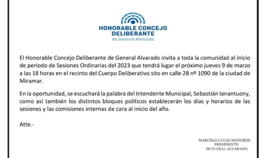 Gacetilla de Prensa Municipal 9/3/23
