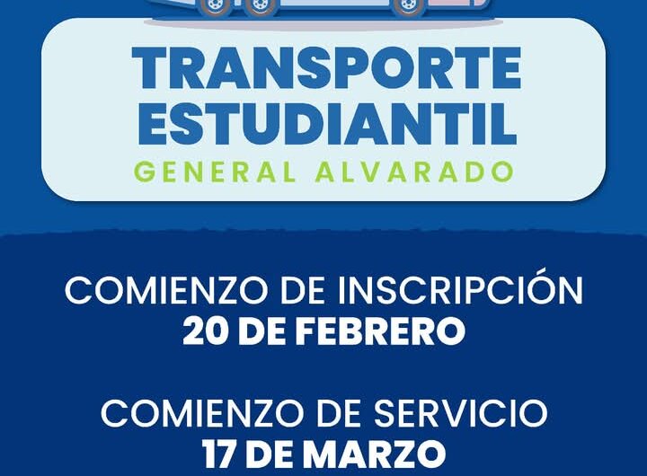 ¡Atención estudiantes de General Alvarado!