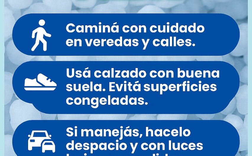 Precauciones ante la caída de Nieve y Granizo