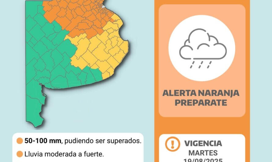 ATENCIÓN | Alerta naranja por lluvias