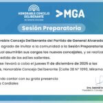 Gacetilla de Prensa Municipal 11/12/25 HCD GRAL ALVARADO - Invitación Inicio Sesion Preparatoria 11 Dic 2025