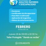 Atención de la Dirección de Adultos Mayores y Discapacidad en el Taller Protegido